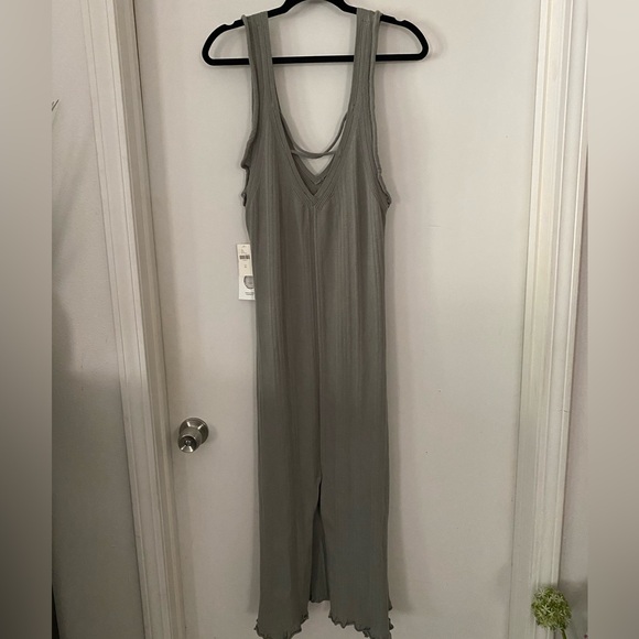 Daily Practice for Anthropologie Ribbed Sweater MIDI Dress Moss NWT XL - Picture 5 of 6